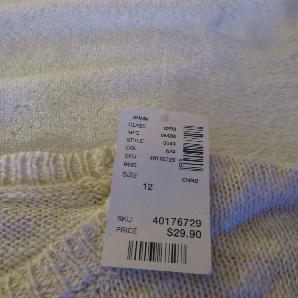 Justice Cream Owl Sweater  Long Sleeve  Sweater  Size 12 - Picture 4 of 5